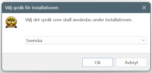 Välj språk i installationsguiden