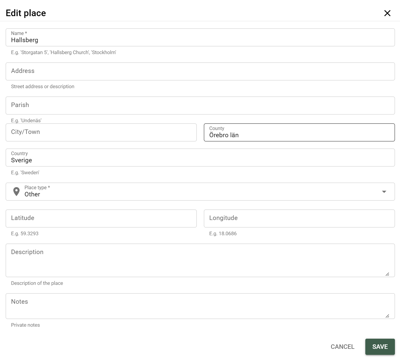 Places