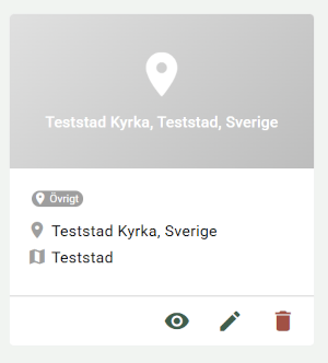 Titta på, ändra eller ta bort plats